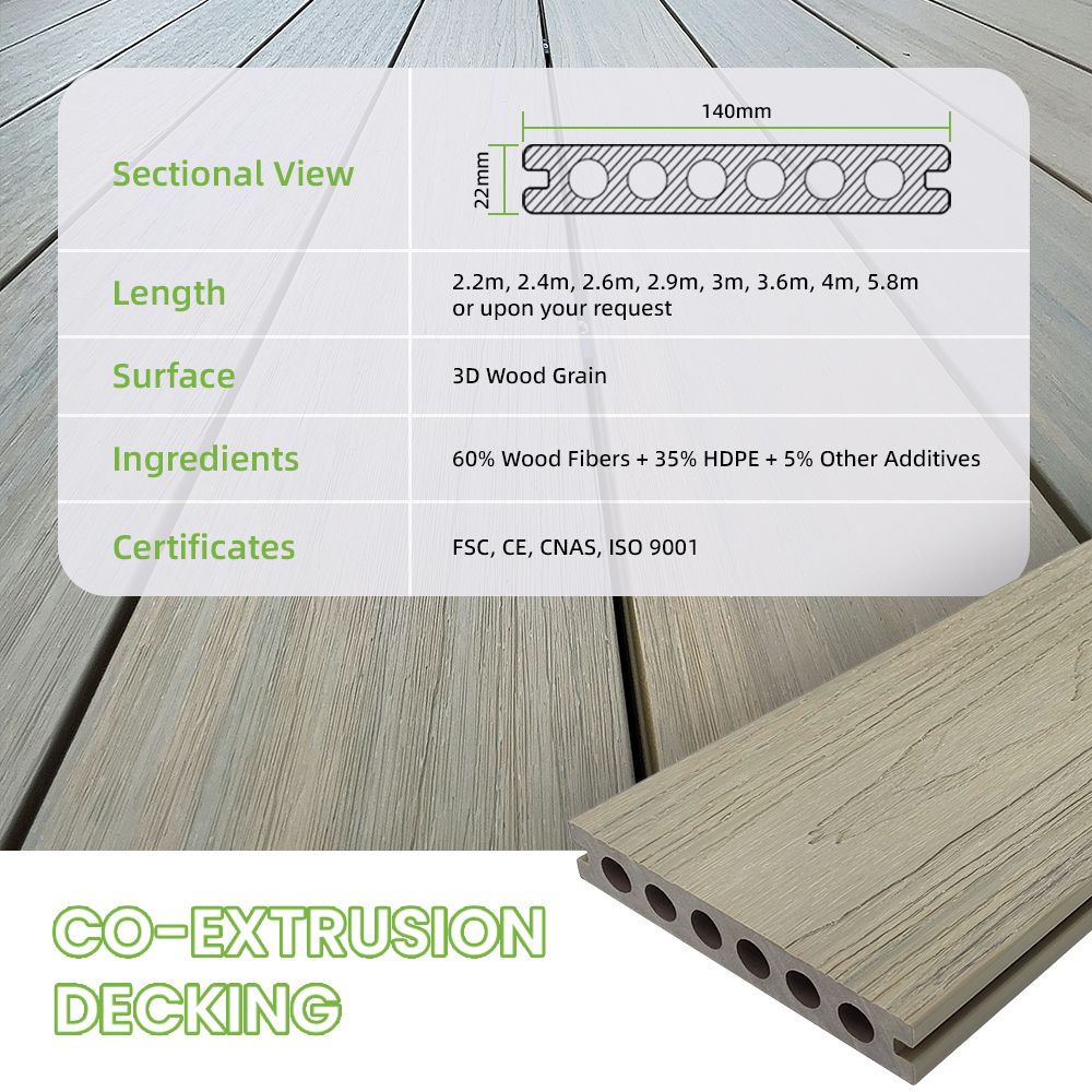 Composite decking flooring 9001 Composite decking flooring 9001